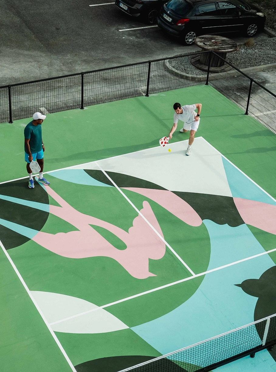 Terrains colorés du Smash Pickleball Club